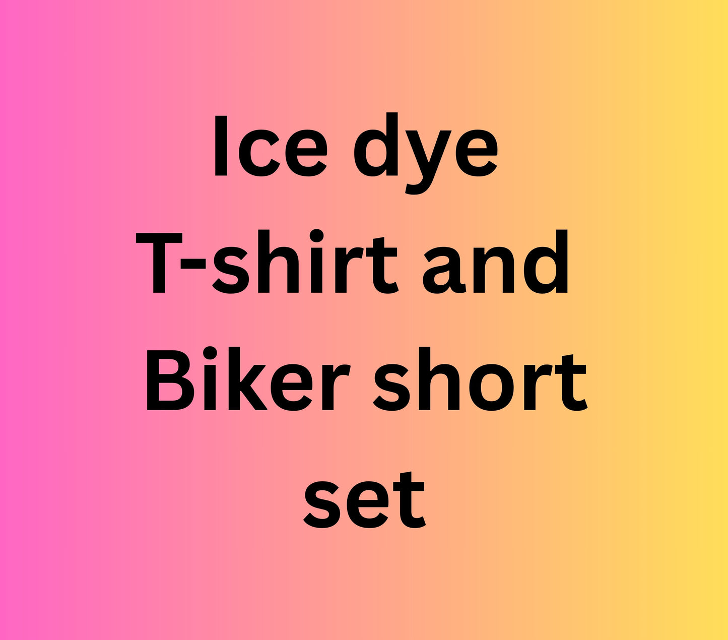 Ice dye T-shirt and Biker short set