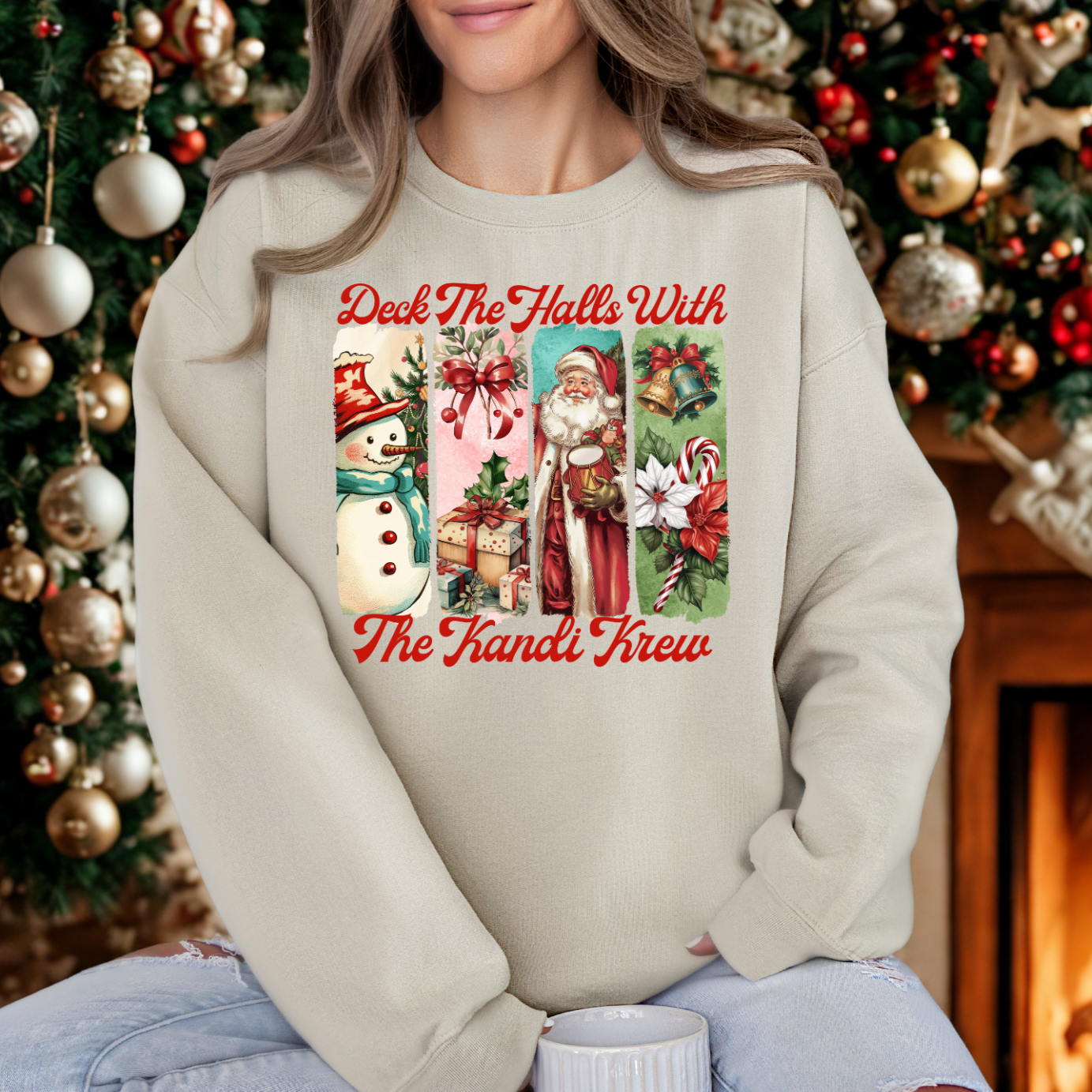 Deck The Halls With The Kandi Krew graphic crewneck sweatshirt Design 4