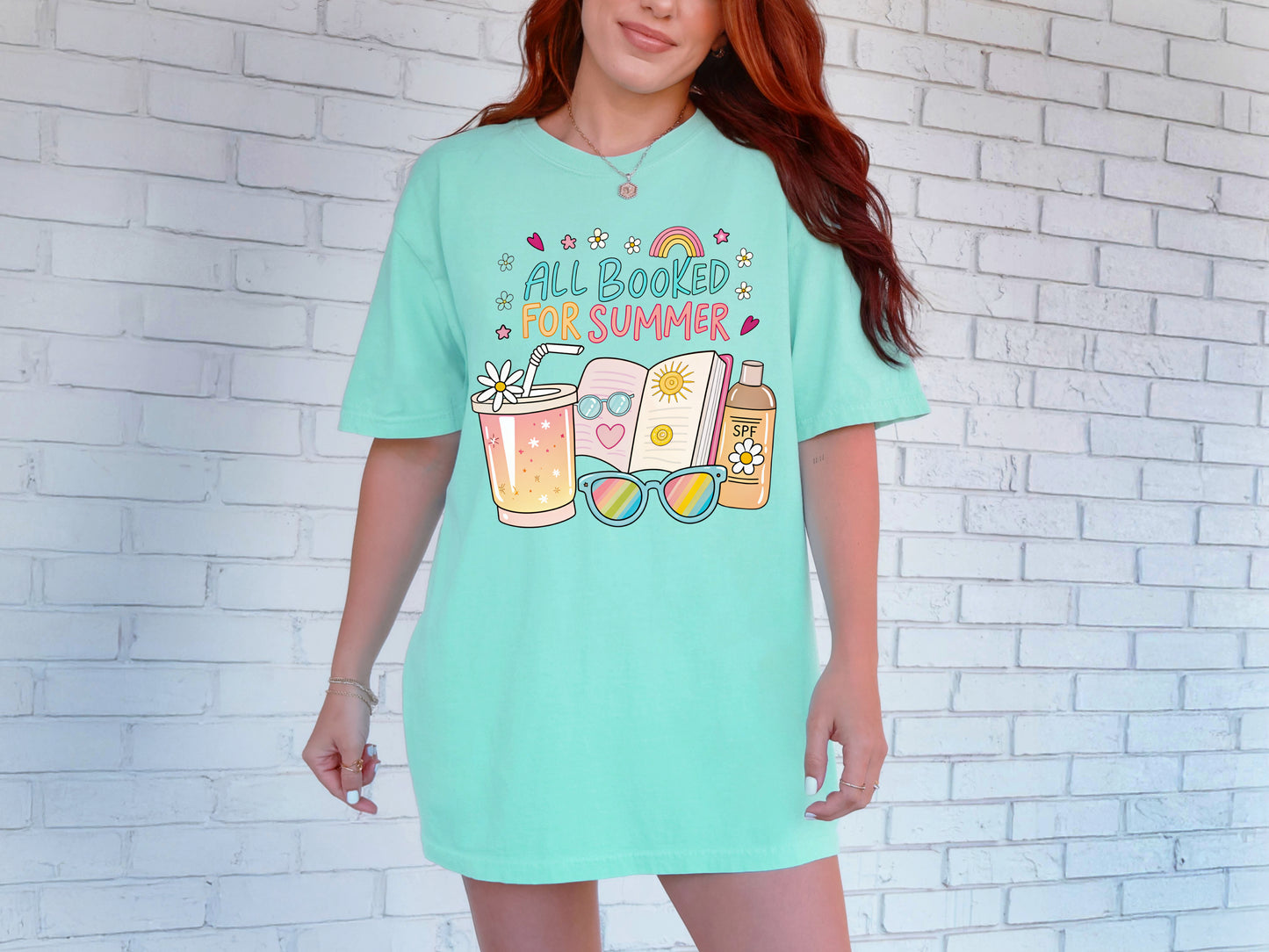 Island Reef Comfort Colors All booked for summer graphic T-shirt