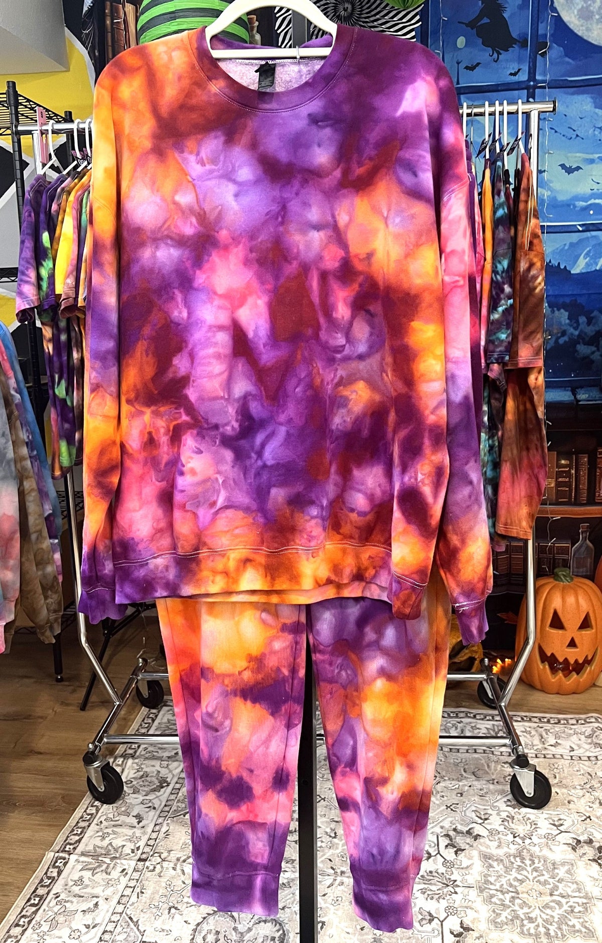 Ice dye Sweatshirt and Sweatpant set