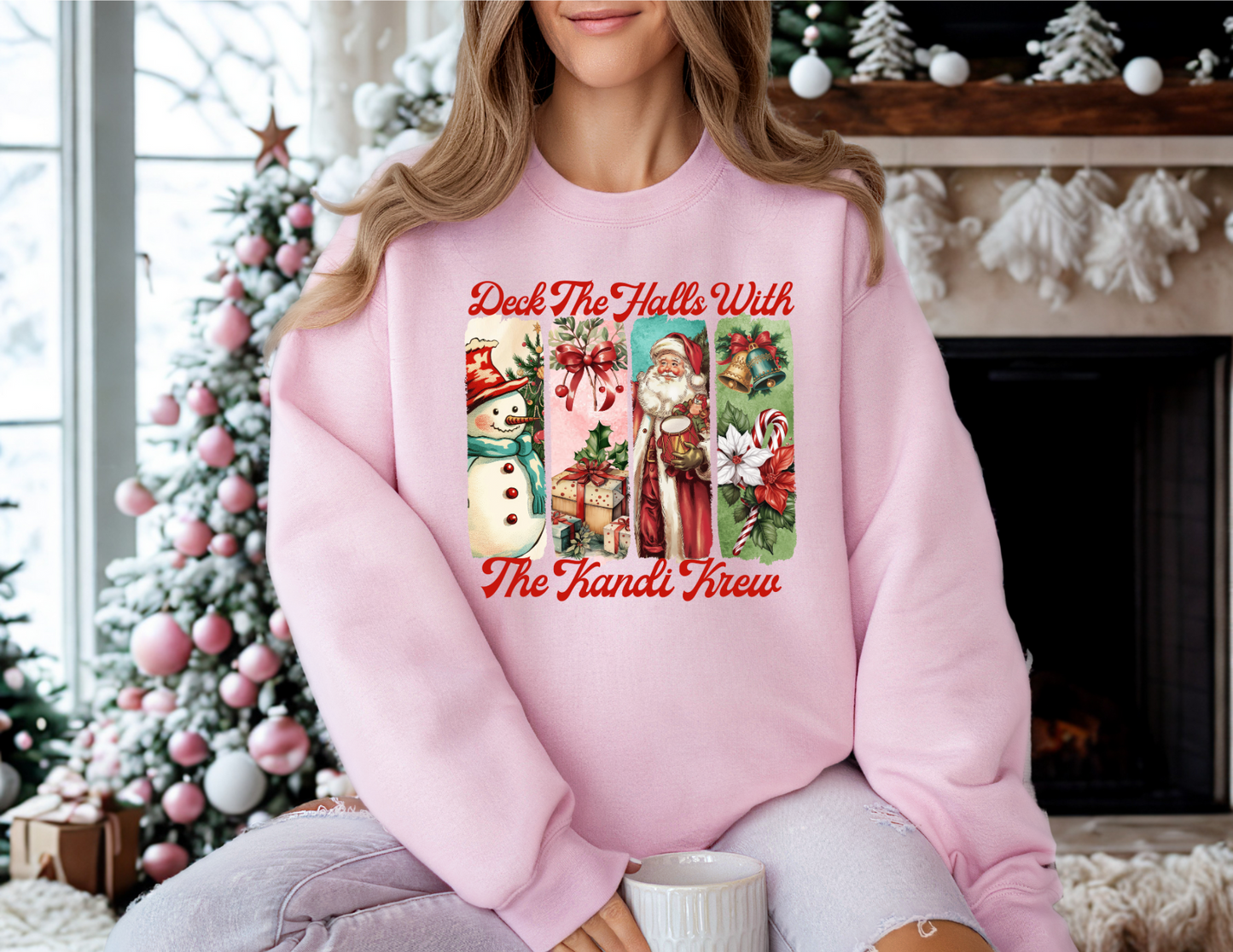 Deck The Halls With The Kandi Krew graphic crewneck sweatshirt Design 4