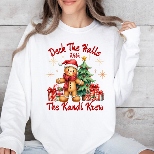 Deck The Halls With The Kandi Krew long sleeves graphic T-shirt Design 4