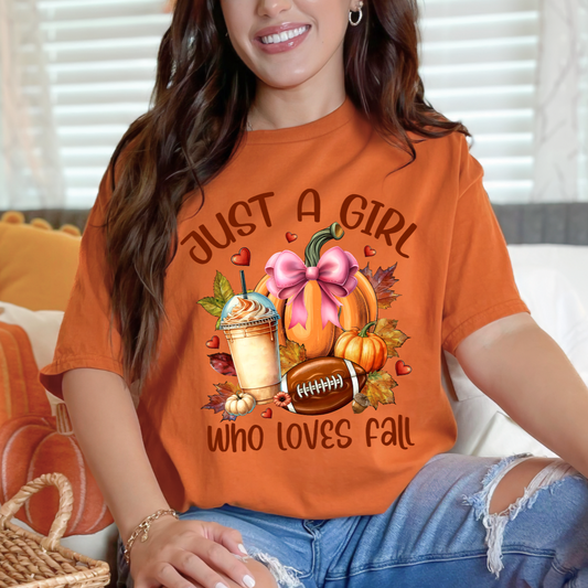 Gildan Texas Orange Just a girl graphic T-shirt