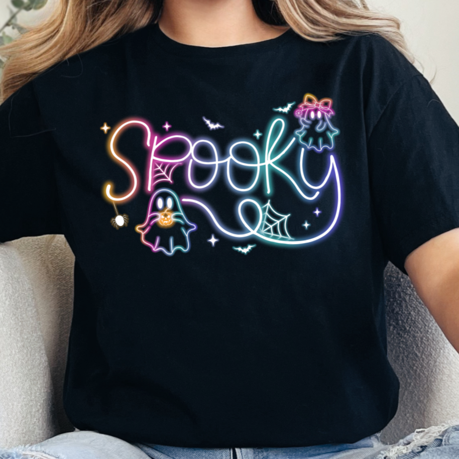 Gildan black Spooky graphic T-shirt