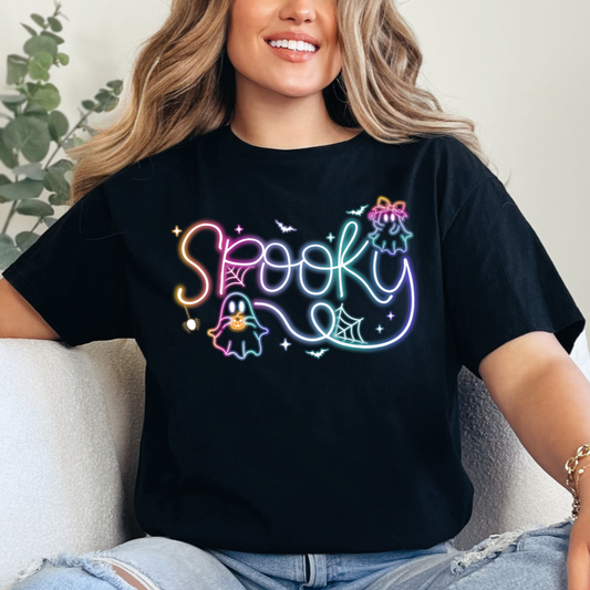 Gildan black Spooky graphic T-shirt