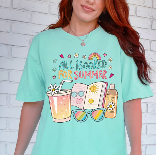 Island Reef Comfort Colors All booked for summer graphic T-shirt