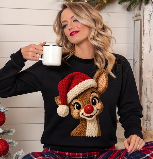 Gildan Christmas Crewneck Sweatshirt, Black