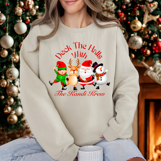 Deck The Halls With The Kandi Krew graphic crewneck sweatshirt Design 6