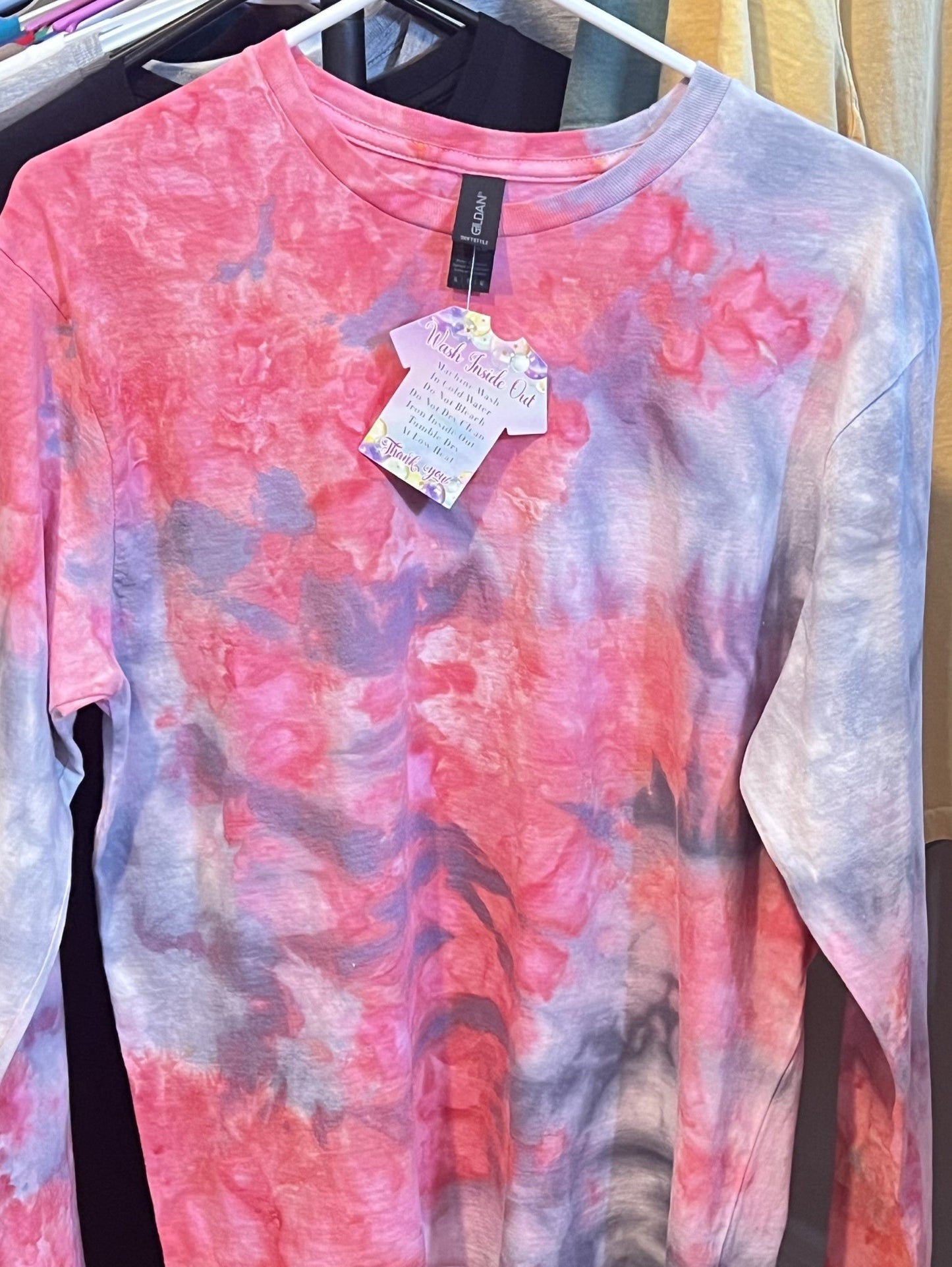 Ice dye Long Sleeve t-shirt