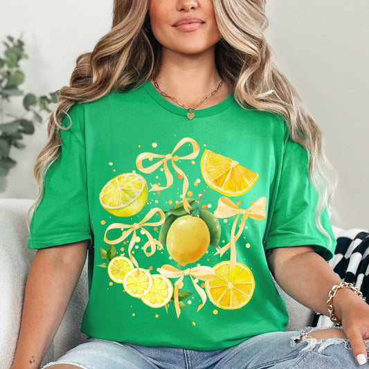 Irish green Gildan Softstyle lemon graphic T-shirt