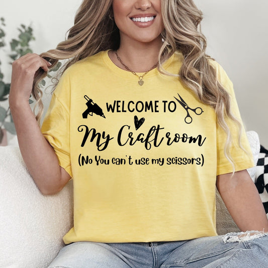 PRE-ORDER Welcome to my craft room Gildan Softstyle graphic T-shirt