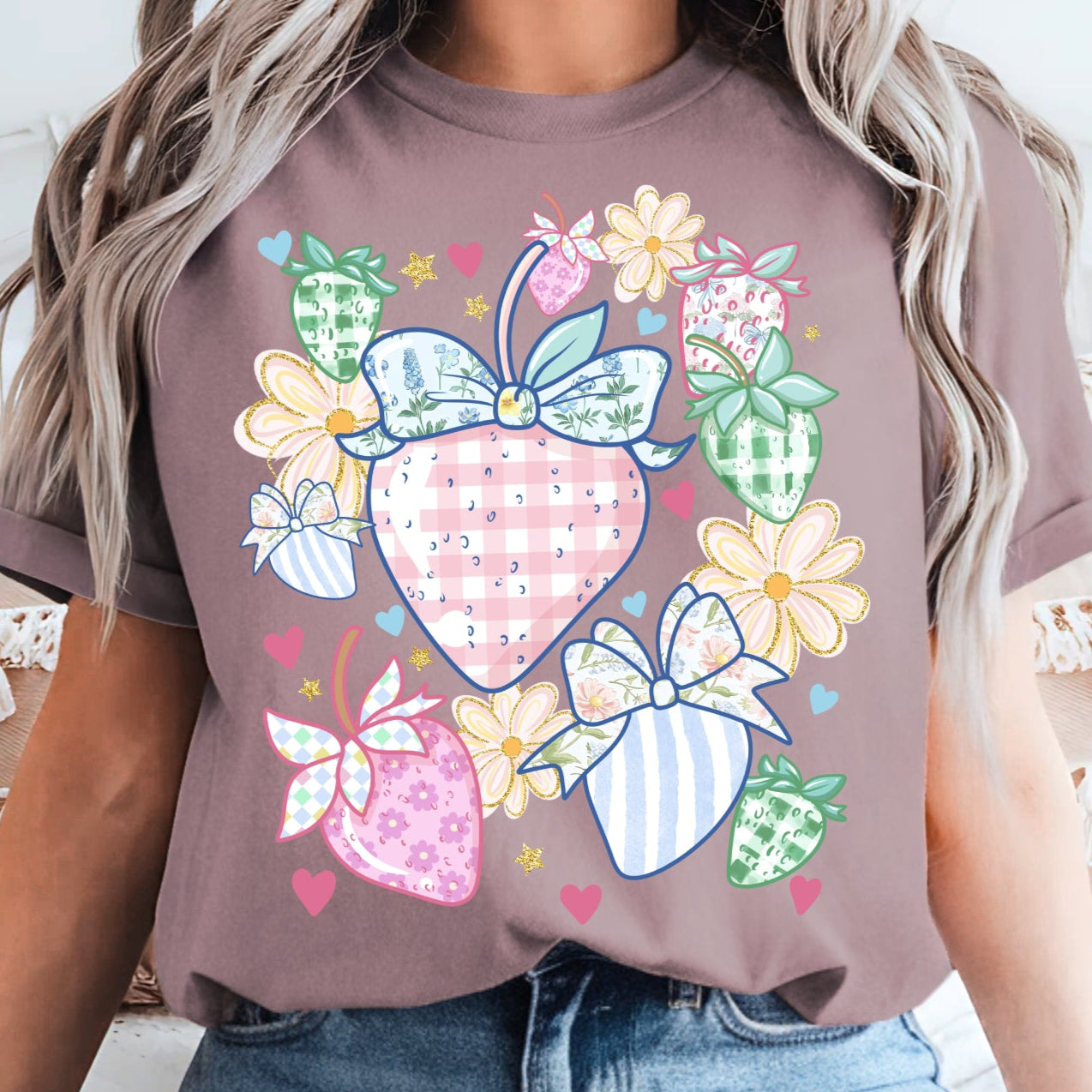 Strawberry Gildan Sofstyle Paragon graphic T-shirt