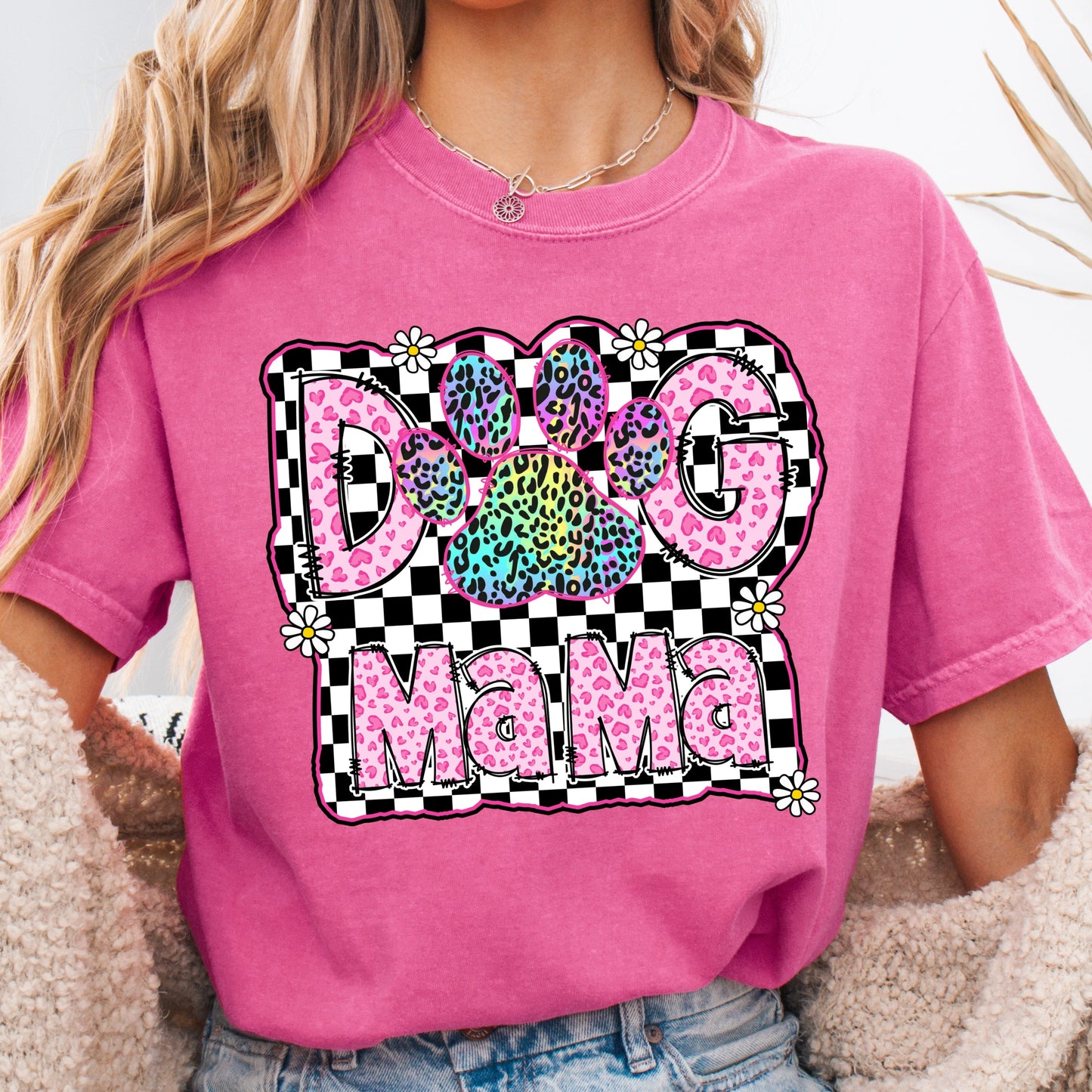 Crunchberry Comfort Colors Dog Mama Graphic T-shirt