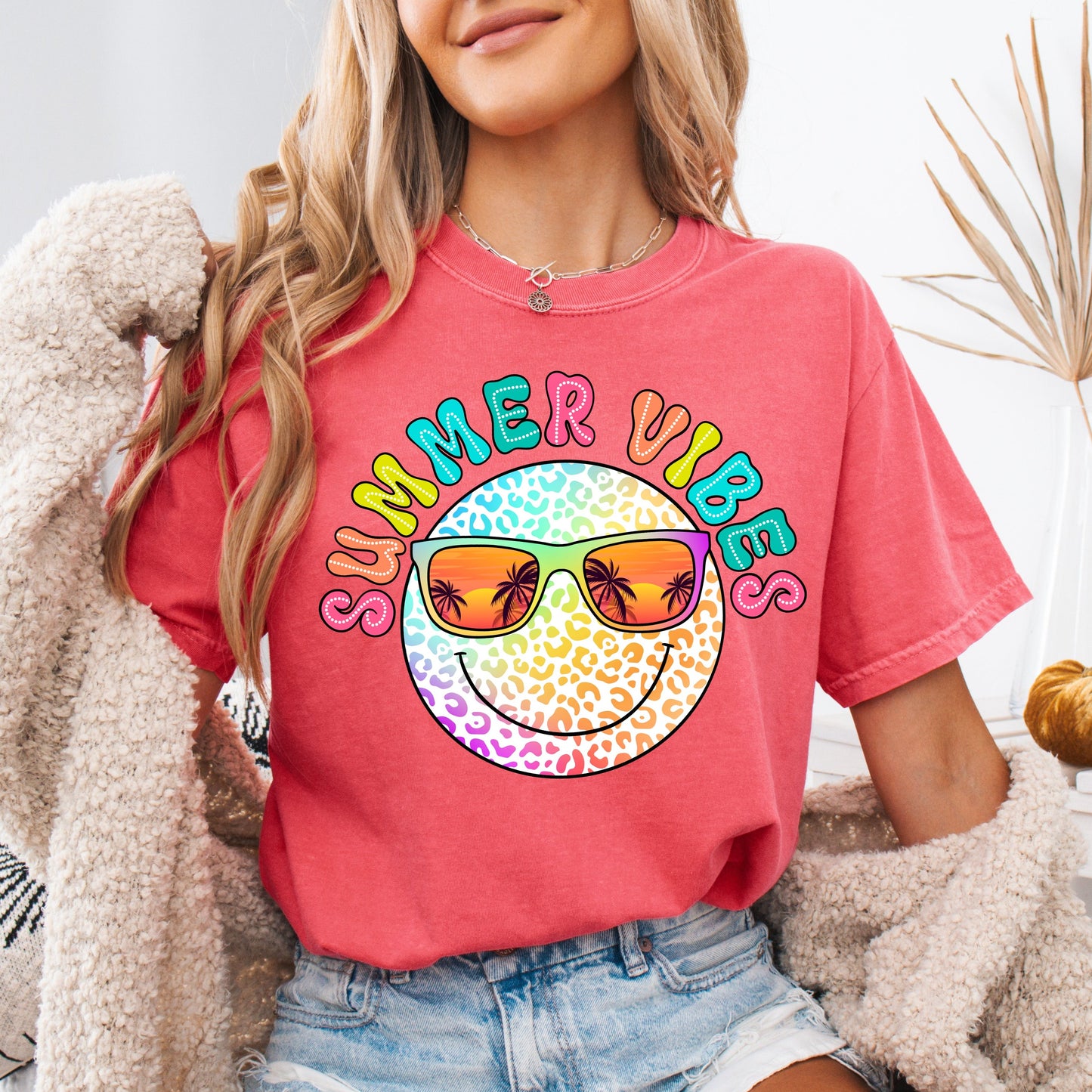 Watermelon Comfort Colors Summer Vibes Graphic T-shirt