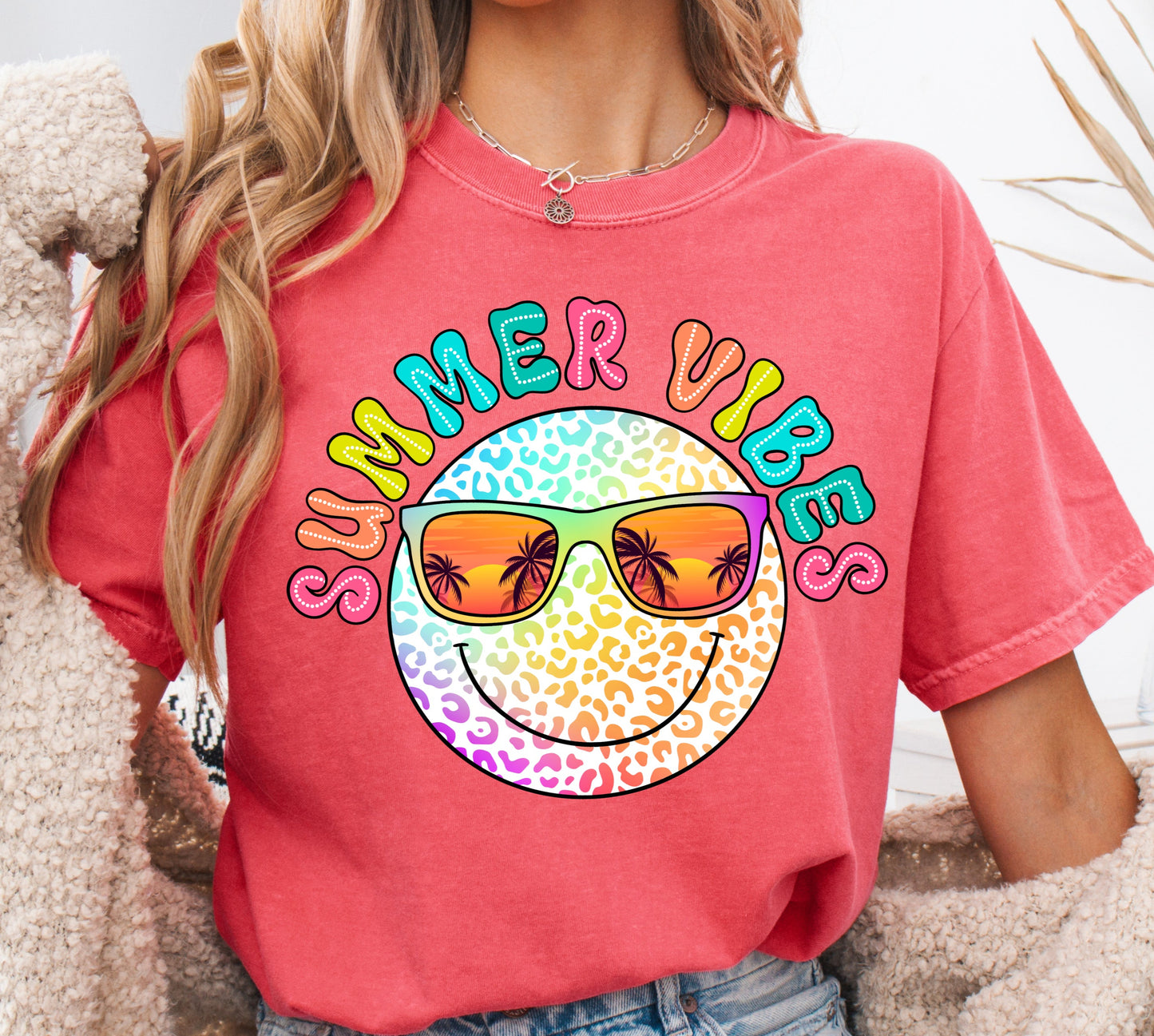 Watermelon Comfort Colors Summer Vibes Graphic T-shirt