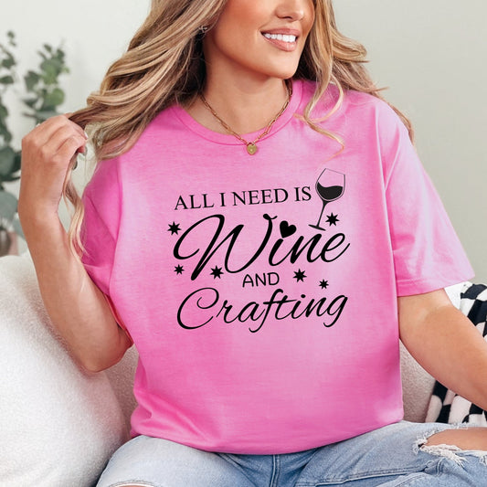 PRE-ORDER Wine and Crafting Gildan Softstyle graphic T-shirt